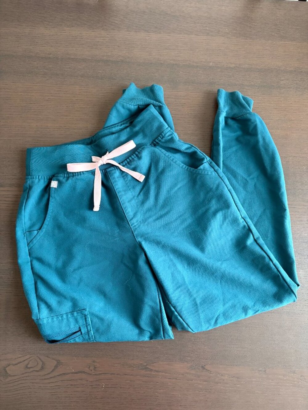 Figs High Waisted Zamora Joggers in Teal XXSP